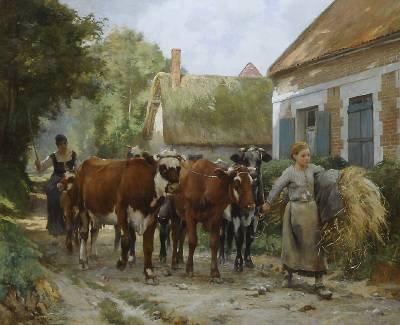 Sample artwork by Julien Dupre (1851 - 1910), known for painting - View similar artists and auction records