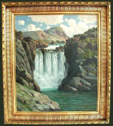 Sample artwork by Svend Drews (1919 - 2003), known for genre, landscape paintings - View similar artists and auction records