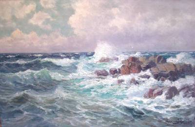 Sample artwork by Conrad Selmyhr (1877 - 1944), known for seascape, marine - View similar artists and auction records