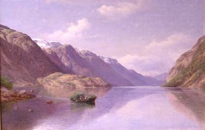 Sample artwork by Georg Emil Libert (1820 - 1908), known for landscape, seascape, marine - View similar artists and auction records