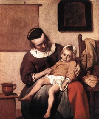 Sample artwork by Gabriel Metsu (1629 - 1667), known for biblical scenes, allegorical subjects, still life and genre painting - View similar artists and auction records