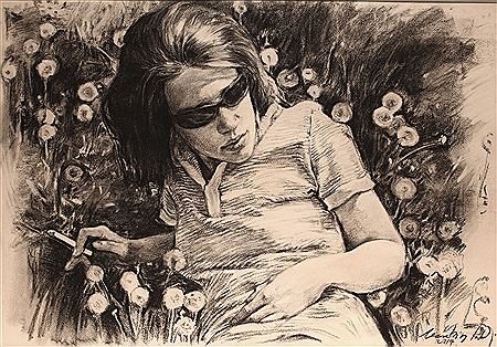 Ági with Dandelions by Katalin Verebics - Auction record, sale price, and art valuation. Compare with similar artists and explore comparable artworks.