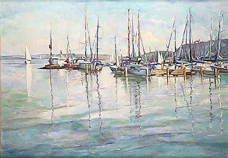 Pier at Balatonfüred by Laszlo Sallay - Auction record, sale price, and art valuation. Compare with similar artists and explore comparable artworks.