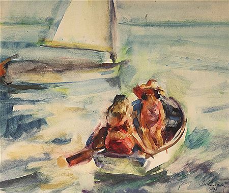 Ladies in a boat