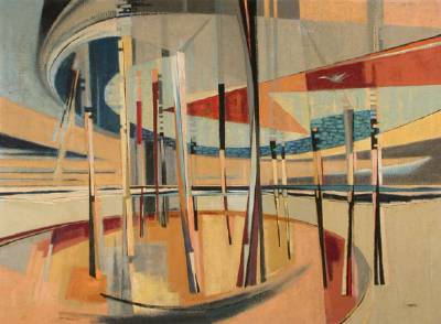 Vision-Piles on Shore by Virginia Banks - Auction record, sale price, and art valuation. Compare with similar artists and explore comparable artworks.