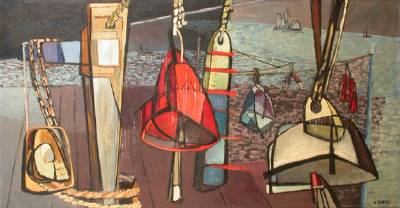 Lobster Buoys by Virginia Banks - Auction record, sale price, and art valuation. Compare with similar artists and explore comparable artworks.