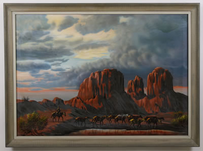 Western painting depciting horses by Cecil Alden Smith - Auction record, sale price, and art valuation. Compare with similar artists and explore comparable artworks.