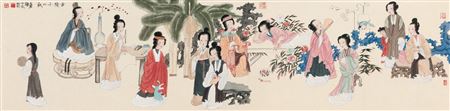 The Twelve Ladies of Jinling by Shui Yu - Auction record, sale price, and art valuation. Compare with similar artists and explore comparable artworks.