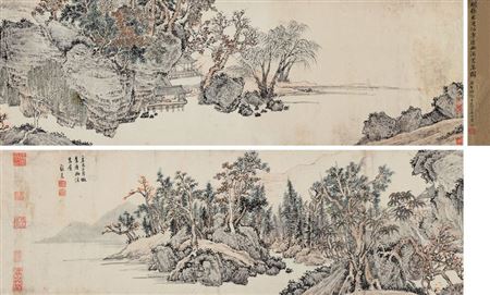 SCHOLAR'S RETREAT ALONGSIDE THE SPRING AFTER THE LI TANG-STYLE