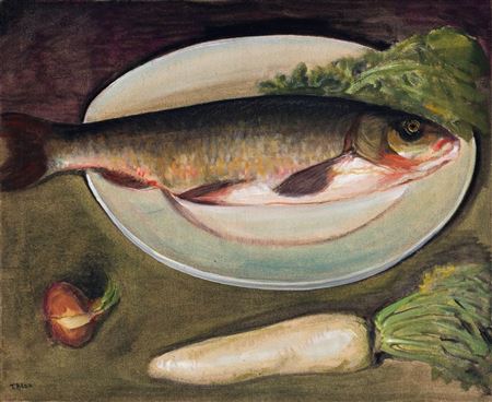 Still Life with Cabbage and Fish
