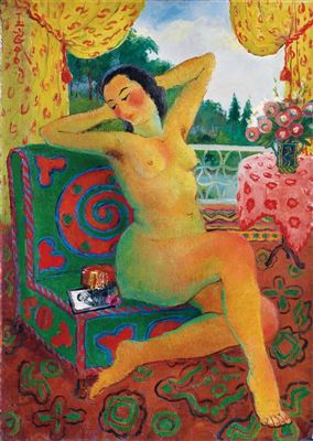 Sample artwork by Yuliang Pan (1895/99 - 1977), known for still life and figure painting (nudes), wood block prints, sculpture - View similar artists and auction records