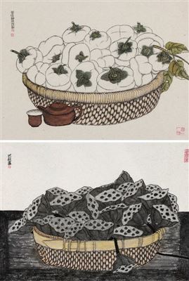 PERSIMMON AND LOTUS SEED (two works) by Qiu Ba - Auction record, sale price, and art valuation. Compare with similar artists and explore comparable artworks.