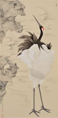 AUSPICIOUS CRANE by Hui Yu - Auction record, sale price, and art valuation. Compare with similar artists and explore comparable artworks.