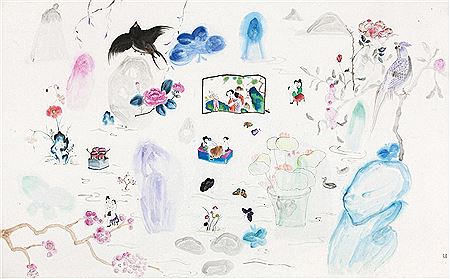 Playing with Flowers by Mengsha Wang - Auction record, sale price, and art valuation. Compare with similar artists and explore comparable artworks.