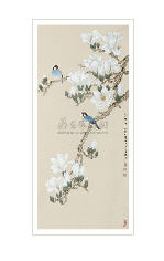 TWO BIRDS AND MAGOOLIA YULAN