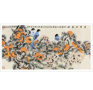 MAGPIE AND PERSIMMON by Jimu Qiu - Auction record, sale price, and art valuation. Compare with similar artists and explore comparable artworks.