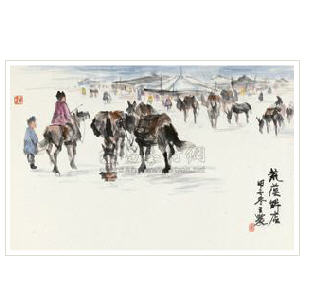 MARKET IN DESERT by Nong Wang - Auction record, sale price, and art valuation. Compare with similar artists and explore comparable artworks.