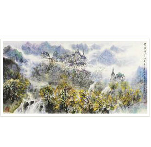 SCENE WITH CLOUDS AND FOG