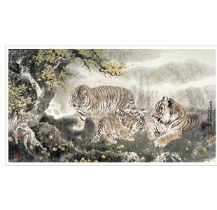 TIGERS IN THE WOODS