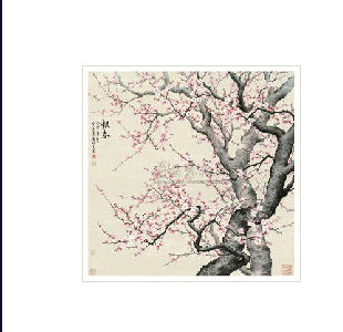 PLUM BLOSSOM hanging scroll