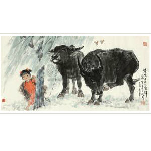 CHILD AND CATTLES