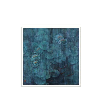 LOTUS POND IN FOG