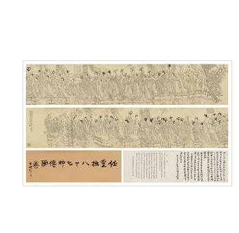EIGHTY SEVEN IMMORTALS hand scroll (2) by Zhong Ren - Auction record, sale price, and art valuation. Compare with similar artists and explore comparable artworks.