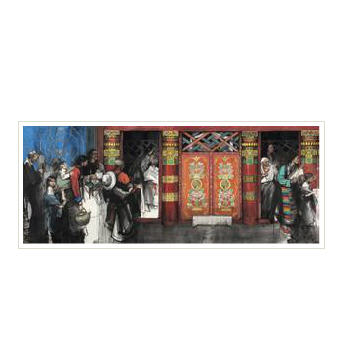 WORSHIPING BUDDHA by Guoliang Shi - Auction record, sale price, and art valuation. Compare with similar artists and explore comparable artworks.