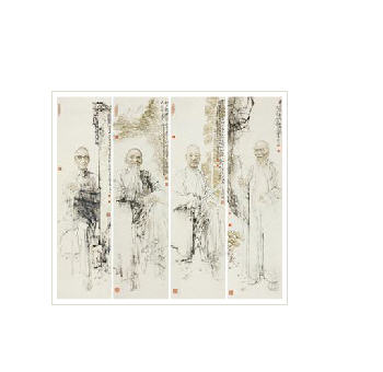 PORTRAIT OF FOUR MASTER (4) by Jiancheng Zhao - Auction record, sale price, and art valuation. Compare with similar artists and explore comparable artworks.