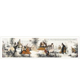 SEVEN SAGES OF THE BAMBOO GROVE by Daohong Shen - Auction record, sale price, and art valuation. Compare with similar artists and explore comparable artworks.