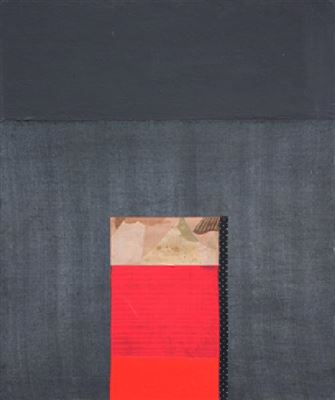 Nero e rosso con carta da parati - forma e colore