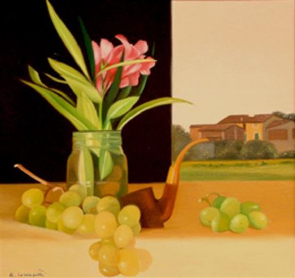 Composizione con paesaggio