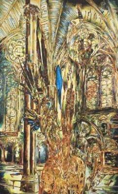 Sample artwork by Steve DiBenedetto (Born 1958), known for brightly colored abstract and geometric painting - View similar artists and auction records