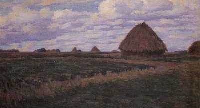 Haystacks in a Green Field