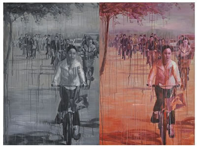 Sample artwork by Qi Sheng (Born 1965), known for painting, sculpture, performance art - View similar artists and auction records
