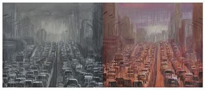 Beijing Jam, 2007--in two parts by Qi Sheng - Auction record, sale price, and art valuation. Compare with similar artists and explore comparable artworks.