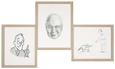 THE FOUR EYES - TRIPTYCH (IN ARTISTS FRAME)