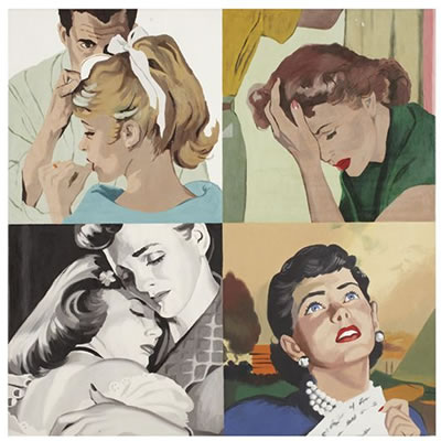 Women: Worried, Sad (Self-portrait with Mother) , 2003 by Julia Jacquette - Auction record, sale price, and art valuation. Compare with similar artists and explore comparable artworks.