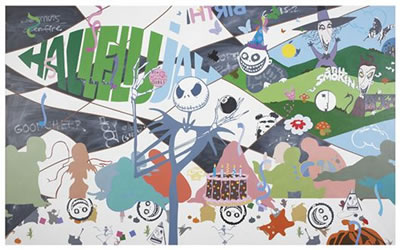 Sample artwork by Michael Bevilacqua (Born 1966), known for large size pop/op art - View similar artists and auction records
