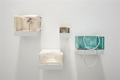 Four works: i) Tiffany & Co.; ii) Bank of Ryukyus, Tokyo; iii) Godiva; iv) McDonald's, 2004