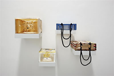 Four works: i) Smythson of Bond Street; ii) Paul Smith; iii) Paper bag; iv) Japanese McDonald's Bag, 2004