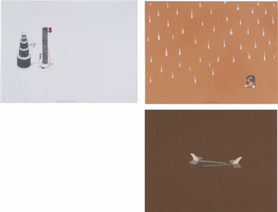 Three works: i) The Tar Baby Versus St. Sebastian (M.R.); ii) The Longest Cocktail Party; iii) Untitled, 2001, 2002, 2003