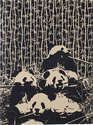 Sample artwork by Rob Pruitt (Born 1964), known for installation sculpture-conceptual, panda painting - View similar artists and auction records