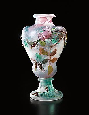 "Rose de France" vase, circa 1900 by Emile Galle - Auction record, sale price, and art valuation. Compare with similar artists and explore comparable artworks.