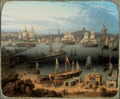 Sample artwork by Robert Salmon (1775 - 1844), known for harbor, ship and coastal view painting - View similar artists and auction records