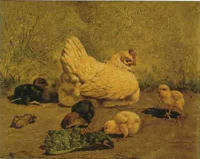 Sample artwork by William Baptiste Baird (1847 - 1917), known for animal-farm, landscape, wildlife - View similar artists and auction records
