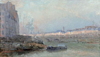 LA SEINE ET LES QUAIS, AU PONT MARIE, DECLIN DU JOUR