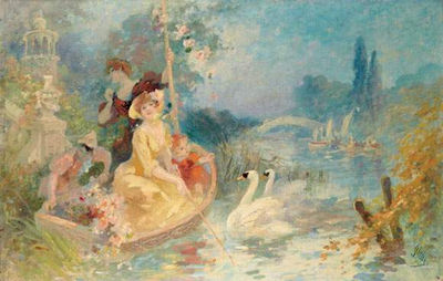 L'EMBARCADERE AUX CYGNES by Jules Cheret - Auction record, sale price, and art valuation. Compare with similar artists and explore comparable artworks.
