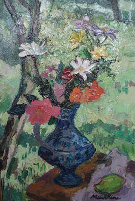 Bouquet de fleurs by Olga Mischkine - Auction record, sale price, and art valuation. Compare with similar artists and explore comparable artworks.