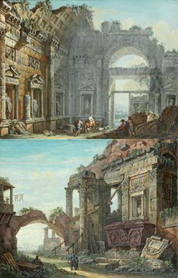 Sample artwork by Charles Louis Clerisseau (1721 - 1820), known for architectural drawings and watercolors - View similar artists and auction records